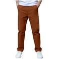 thumbnail image 3 of Bovxnpu Boys Dress Pants School Uniform Pants Casual Boys Long Casual Solid Color Pants, 3 of 8