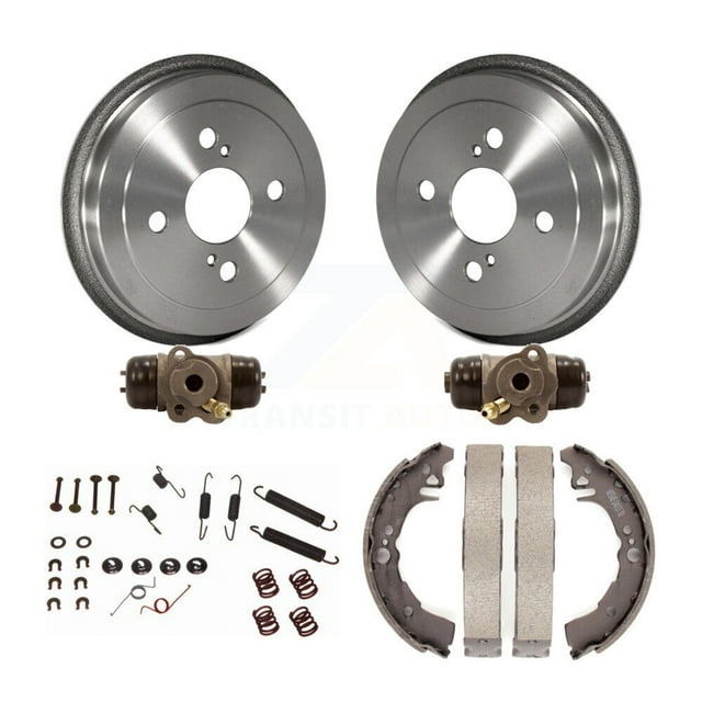 Transit Auto Rear Brake Drum Shoes Spring and Cylinders Kit (6Pc) for Car 2000-2005 Toyota Echo K8N-100496