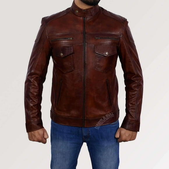 Vintage Leather Motorcycle Jacket Brown Leather Motorcycle Jacket Leather Motorcycle Jacket Brown Biker Jacket Motorcycle Jackets For Men size 5XL
