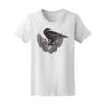 thumbnail image 2 of Cool Grunge Heart & Crow Sketch T-Shirt Women -Image by Shutterstock, Female x-Large, 2 of 4