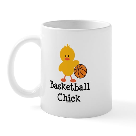 CafePress - Basketball Chick Mug - 11 oz Ceramic Mug - Novelty Coffee Tea Cup