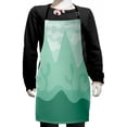 thumbnail image 1 of Adventure Kids Apron, Landscape Theme Inspired Illustration with Mountain Shaped Elements, Boys Girls Apron Bib with Adjustable Ties for Cooking Baking Painting, Mint Green and Seafoam, by Ambesonne, 1 of 2