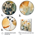 thumbnail image 3 of Designart "Teal Orange botanic particles III" Abstract Botanicals Floater Framed Canvas Wall Art, 3 of 7