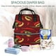 thumbnail image 5 of Fotbe Hot Chili Mochila Maternidad - Lona de Sarga Impermeable, Mochila de Pañales de Gran Capacidad con Múltiples Bolsillos y Correas Ajustables, 5 of 6