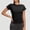 Black, variant on DuoJiaJ Womens Workout Top, Slim Fit Crew Neck Short Sleeve Activewear Black L