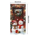 thumbnail image 2 of Christmas Door Cover 35x71 Inch Polyester Fabric, Holiday Door Decoration Hanging Wrap for Indoor Outdoor, Festive Christmas Party Decor for Front Door Home Office Celebration, 2 of 9