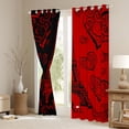 thumbnail image 3 of Manfei Romantic Eiffel Tower Curtains Pack of 2 (42x84 Each), Valentines Day Curtains Blackout, Black Red Love Heart Bedroom Curtains, Living Room Curtains Decor, 3 of 6
