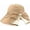 Brown, variant on Women's Wide Brim Sun Hat, UPF 50+ Foldable Straw Beach Hat with Bowknot, Packable UV Protection for Summer Travel(white)Q