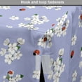 thumbnail image 4 of Floral Dog Crate Cover, Japanese Flowers Sakura Blossoms and Ladybugs on Soft Toned Background, Easy to Use Pet Kennel Cover Small Dogs Puppies Kittens, 7 Sizes, Pale Ceil Blue White, by Ambesonne, 4 of 6