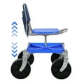thumbnail image 2 of Mohsoe Gardening Mobile Seat with Storage Tray 150kg Capacity, Height Adjustable 51-61cm, Rust-Resistant Steel Frame, Lightweight Garden Work Stool with Wheels, 2 of 10