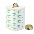 thumbnail image 3 of Sea Animals Piggy Bank, Aqua Watercolor Art Dolphin Ocean Playful Marine Underwater Theme, Ceramic Coin Bank Money Box for Cash Saving, 3.6" X 3.2", Aqua White, by Ambesonne, 3 of 4