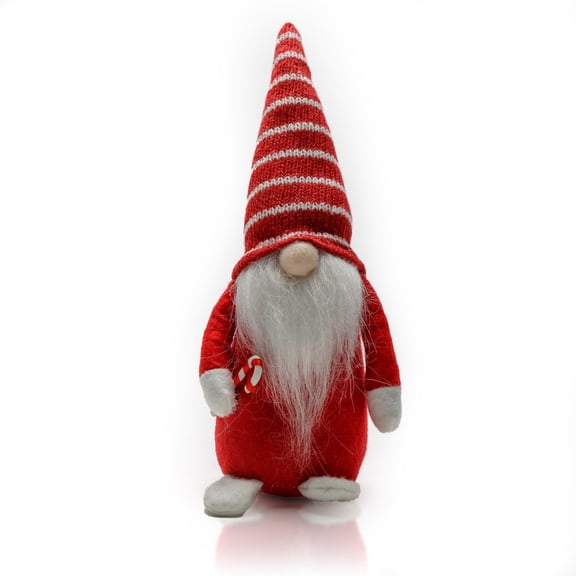Madanar Candy Cane Gnome Christmas Plush Handmade Swedish Holiday Decor for Tiered Tray Shelf Table Decorations