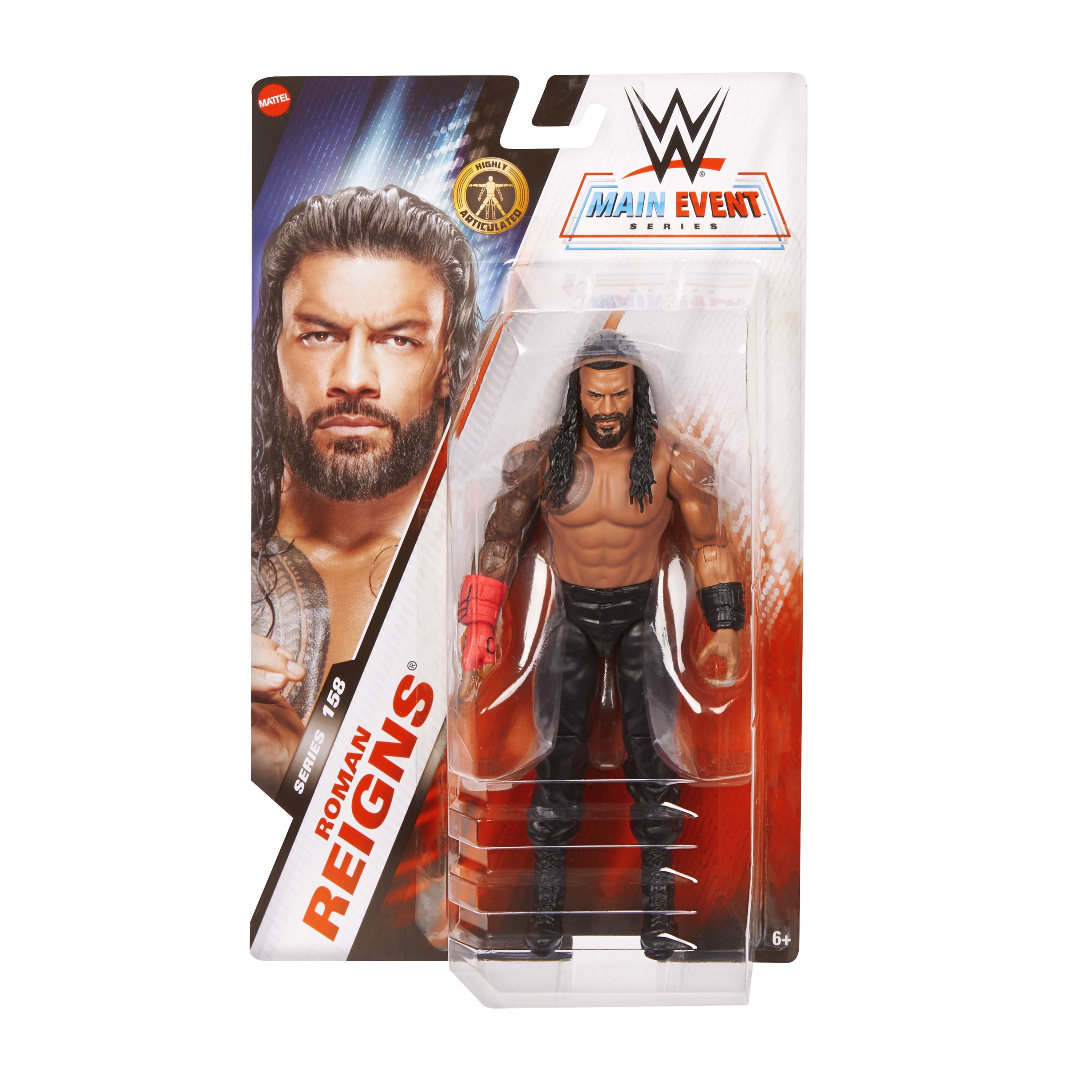 WWE Roman Reigns Action Figure, Main Event Series #158, 6-inch Collectible with Articulation