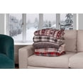 thumbnail image 6 of Cuddl Duds Oversized Throw Blanket with a Sherpa Foot Pocket, 50" x 70", Gray and White Buffalo Plaid, 6 of 6