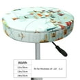 thumbnail image 4 of Daiia World Travel Map Stool Covers Round,Round Bar Stool Covers Waterproof Bar Chair Covers Washable Stool Cushion Slipcover for 12-14 Inch Chair-12 inch, 4 of 7