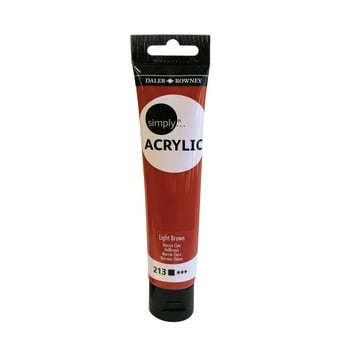 Daler-Rowney Simply Acrylic Paint Tube, 75 ml / 2.5 Fl. Oz., Light Brown