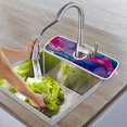 thumbnail image 7 of Colorful Fluid Marbling Sink Splash Guard for Faucet 2 Packs Faucet Absorbent Mats, Golden Streaks Faucet Handle Drip Catcher Quickly Drying Mat for Kitchen Counter Bathroom RV, 23.6"x5.5", 7 of 7