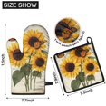 thumbnail image 6 of Sunflowers with Butterflies Kitchen Oven Mitt and Pot Holder Sets 2 Pcs for Baking, Cooking and Grilling, Heat Resistant Up To 392 °F, 6 of 7