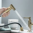 thumbnail image 5 of Brushed Gold High Arc Kitchen Bridge Faucet with Side Sprayer, Commercial Kitchen Faucet, 5 of 8