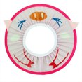 thumbnail image 1 of Baby Bath & Hair Washing Cap with Fruit Pattern – Waterproof Plastic Design, Adjustable Size for Secure Fit, Ear Protection to Keep Ears Dry, Fun & Playful Accessory for Kids' Bath Time (Pink Pig), 1 of 6