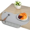 thumbnail image 1 of Placemat Compatible with Toddlers, Safe Eating Surface with Raised Edges Compatible with Easy to Clean Non Slip Design, Portable Heat Resistant Durable Construction Silicone, 1 of 5