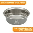 thumbnail image 2 of Neater Pets Stainless Steel Hungry Cat Bowl, Grey, 2 Cups, 2 of 6