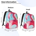 thumbnail image 2 of Disketp Tropical Flamingo Pool Float print Canvas Backpack Lightweight Travel Daypack Student Rucksack Laptop Backpack-Small, 2 of 5