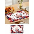 thumbnail image 6 of 4th Of July Placemats Set of 4, Washable Woven Burlap Cloth Fabric Placemat for Square/Rectangle/Round/Oval Dining Table, Easy Clean Place Mats for Toddlers, Kids Gnomes Spring Summer Floral Red White, 6 of 6