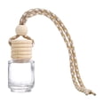 thumbnail image 2 of 1 Pc 5ml Hanging Car Air Freshener Diffuser,Empty Clear Glass Essential Diffuser Oil Aromatherapy Fragrance Perfume Pendant Glass Vials with Wooden Caps & Hanging String(G), 2 of 2