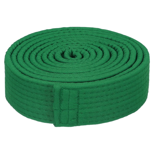 Uxcell Polyester Taekwondo Colored Ranking Belt For Practitioners Green 1.57"x7.8'