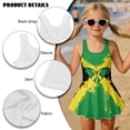 thumbnail image 6 of Xixirimido Jamaica Flag Butterfly Print Girls Swimsuit Sleeveless One Piece Skirted Swimwear Modest Hawaiian Bathing Suit for Beach Water Park Kids Swim Dress, 5-6 Years, 6 of 7