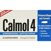 3 Pack - Calmol 4 Hemorrhoidal Suppositories 24 Each