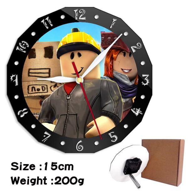 ROBLOX reloj de mesa creativo de animación moderna, mundo Virtual, reloj de pared, decoración Simple, regalo de cumpleaños para niños y niñas