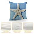 thumbnail image 4 of COMIO Ocean Beach Pillow Covers Nautical Summer Sea Theme Cushion Covers Starfish Lighthouse Sailboat Anchor Sea Shell Coastal Throw Pillow Cases for Home Bed Decoration, 4 of 5