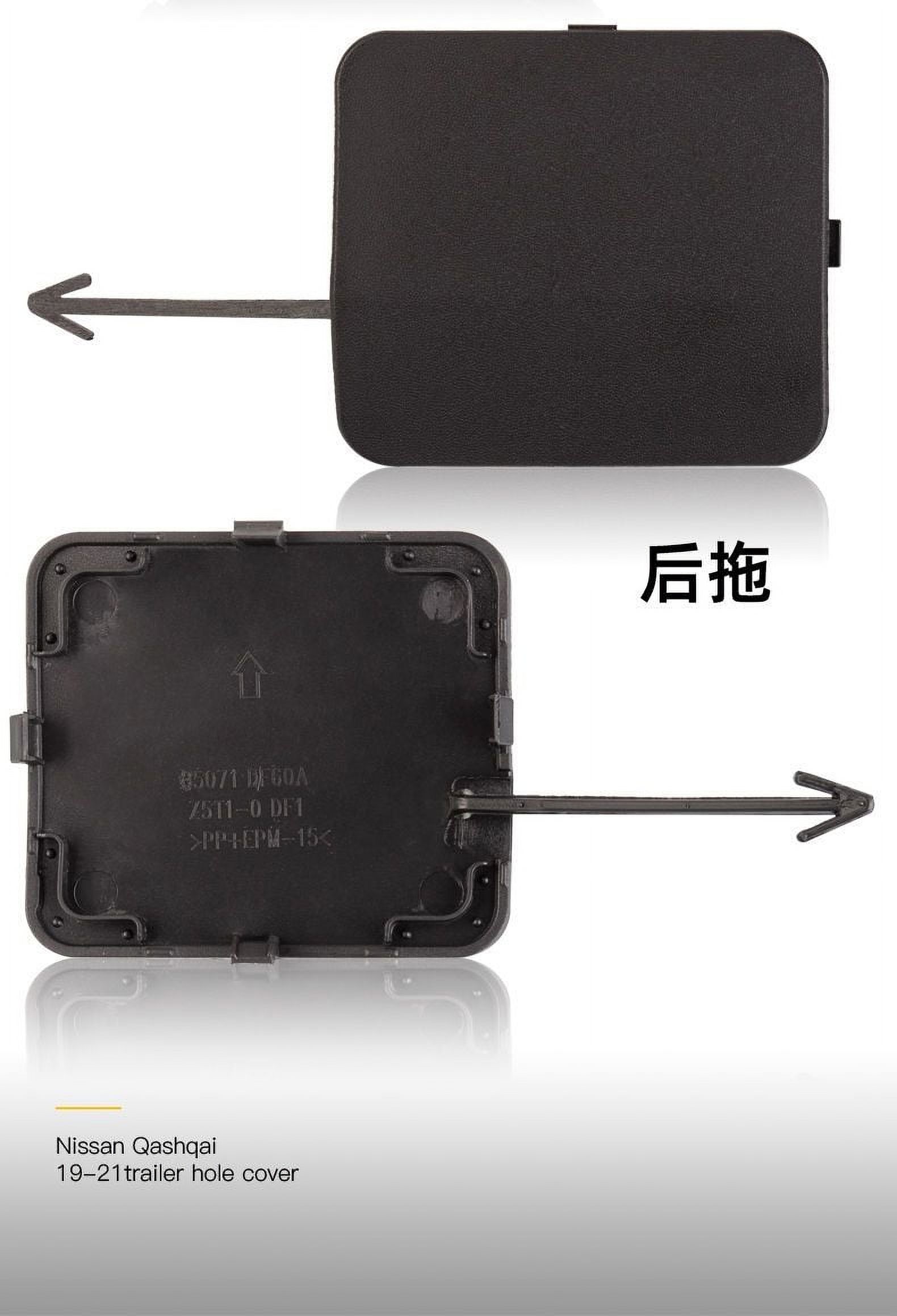 Tapa De Gancho De Remolque Para Nissan Qashqai J11 2019-2021 | Cubierta Delantera Izquierda En Plata, Pieza 622A0-DF60A-B151