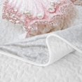 thumbnail image 5 of Homewish Sequin Print Butterfly Bed Spread Queen,Pink White Queen Coverlet Set For Girls Kids,3pcs, 5 of 7
