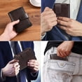 thumbnail image 6 of FALAN MULE Minimalist Wallet for Men Leather RFID Blocking Coin Purse Bifold Card Holder, 6 of 7