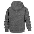thumbnail image 5 of Lorytime Mens Hoodies Pullover Solid Vintage Knit Sweater Long Sleeve Drawstring Sweatshirt with Pocket Tops Gray M, 5 of 5