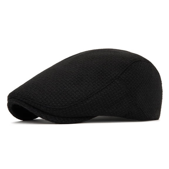 Men Women Wool Newsboy Duckbill Flat Hat Golf Driving Cabbie Ivy Peaked Winter Cap