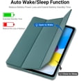 thumbnail image 2 of KOMI for iPad 10th Generation Case 2022 with Pencil Holder, iPad 10.9 Inch Case [Support Touch ID] Flexible TPU Back Shell Smart Trifold Stand Protective Cover, Auto Wake/Sleep, 2 of 5
