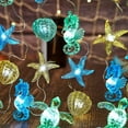 thumbnail image 4 of Nautical Theme Ocean Décor Beach Decorative String Lights Outdoor Seahorse Sea Turtle Starfish Shell Cute Marine Life Novelty Night Lights 30LED 10ft Battery Operated, 4 of 7