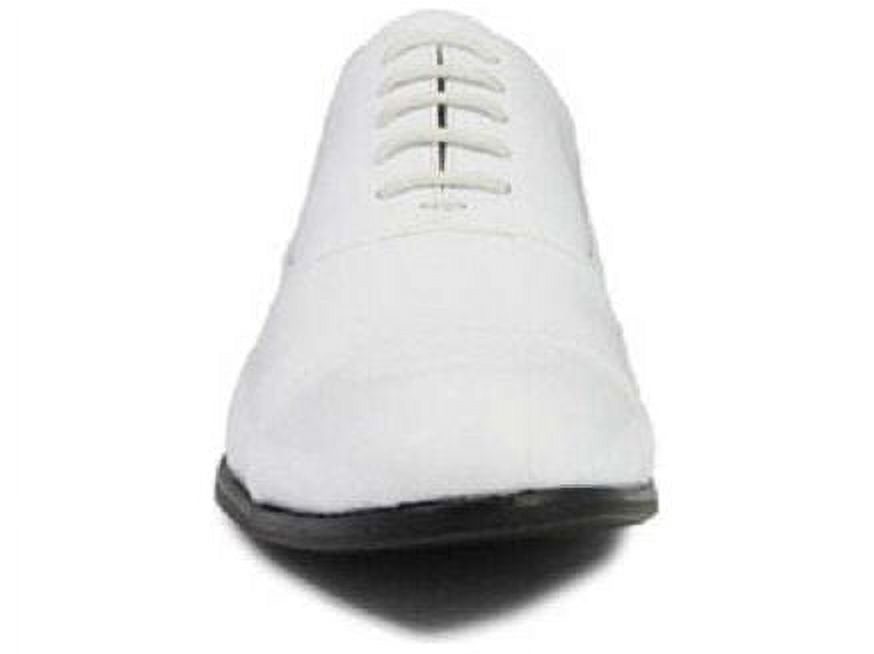 Tuxedo Prom Shoes Stacy Adams Mens Gala Shinny White Patent Leather 24998-122 - image 2 of 6