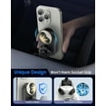 thumbnail image 6 of pop-tech Car Vent Phone Mount: Cell Phone Holder for Thick Socket Grip & iPhone 15 Samsung Case Magsafe Card Holder, Universal Hook Clip Mount for Round/Horizontal/Vertical Air Vent (Black), 6 of 8