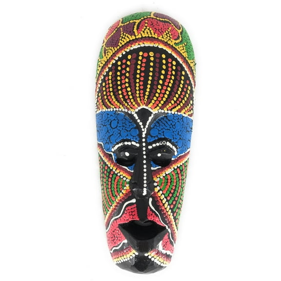 Tribal Tiki Mask 8" Floral - Primitive Art | #wib370420e