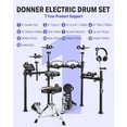 thumbnail image 4 of Batería Electrónica Donner DED-200 Negro con Pads de Tambor de Malla Silenciosos y Platillos de Choq, 4 of 7