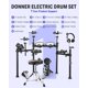 thumbnail image 4 of Batería Electrónica Donner DED-200 Negro con Pads de Tambor de Malla Silenciosos y Platillos de Choq, 4 of 7