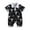 Black, variant on 0-18M Baby Boys Gentleman Jumpsuits 3M 6M 12M 18M Casual Cow Bull Head Print Short Sleeve Romper for Newborn