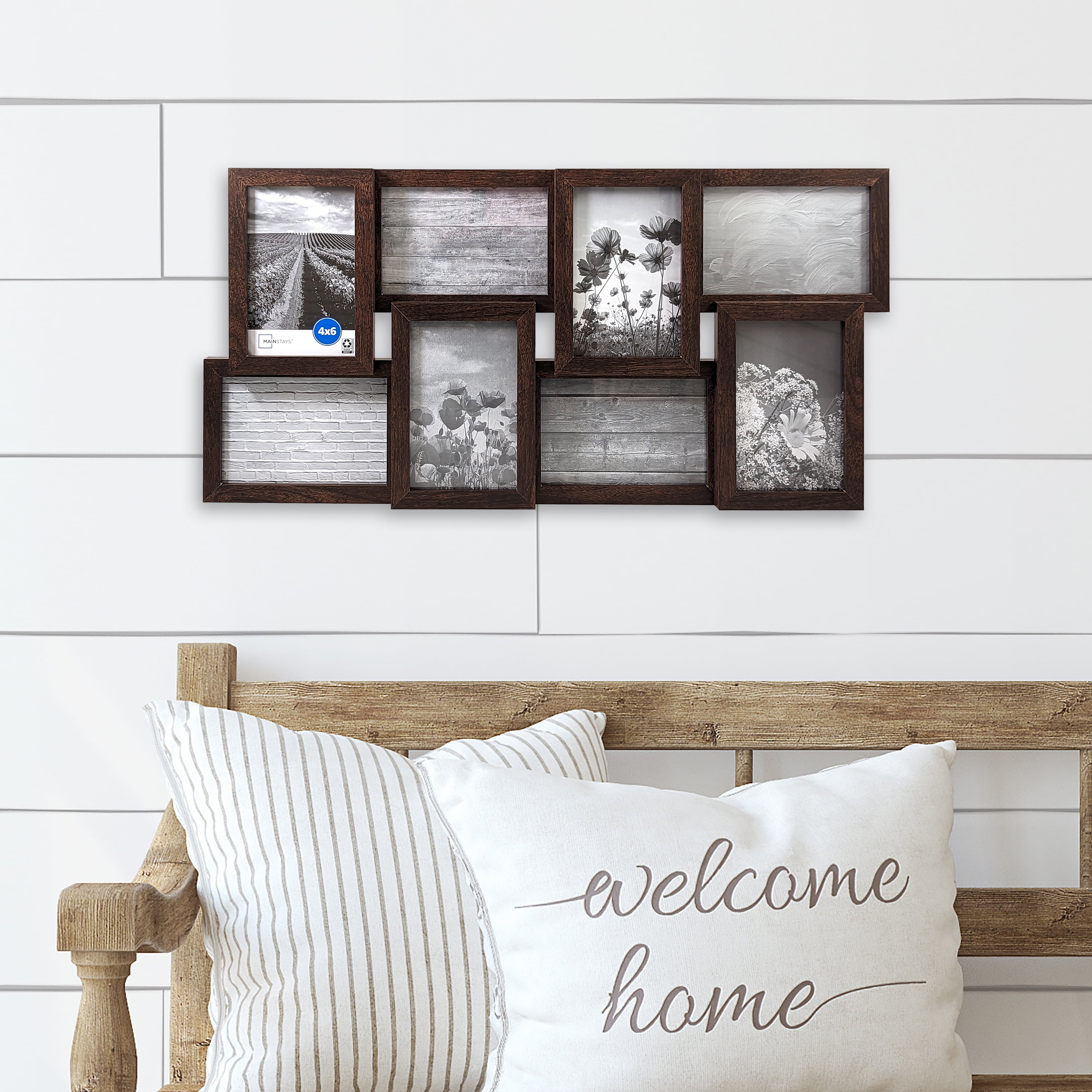 Mainstays – 4x6 Picture Frame – Brown Gallery 8 Photo Linear Program Wall Photo Frame
