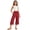 Watermelon Red, variant on MuXiKeJi Clothes Girls Wide Leg Linen Pants Casual Summer Beach Palazzo Pants Flowy Boho High Waisted Lounge Trousers with Pockets 11-12 Years