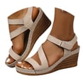 thumbnail image 3 of DAFEI Sandales Femmes Habillées à Plateforme Compensée Sandales Légères d'Été à Bride Sandales Décontractées de Vacances Augmenter la Hauteur Chaussures Rétro de Villégiature, 3 of 8
